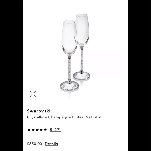 Suzy Levian New York Crystal Encrusted Pink Champagne Flutes  SWAROWSKI CHAMPAGNE FLUTE GLASSES